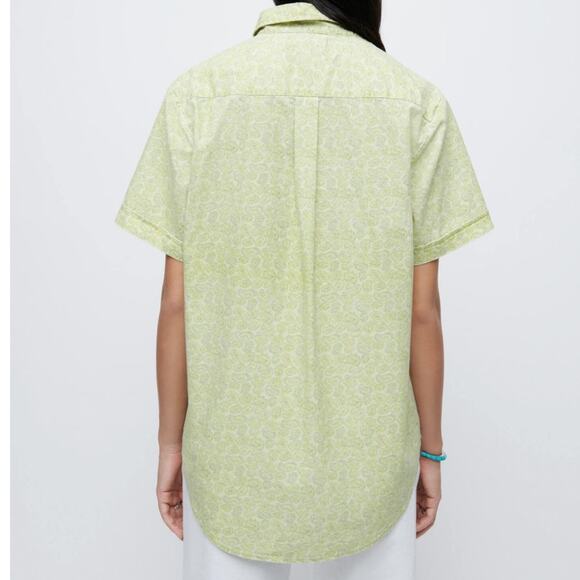 Re\Done 70s Short Sleeve Shirt Citrus Paisley - Picture 2 of 7